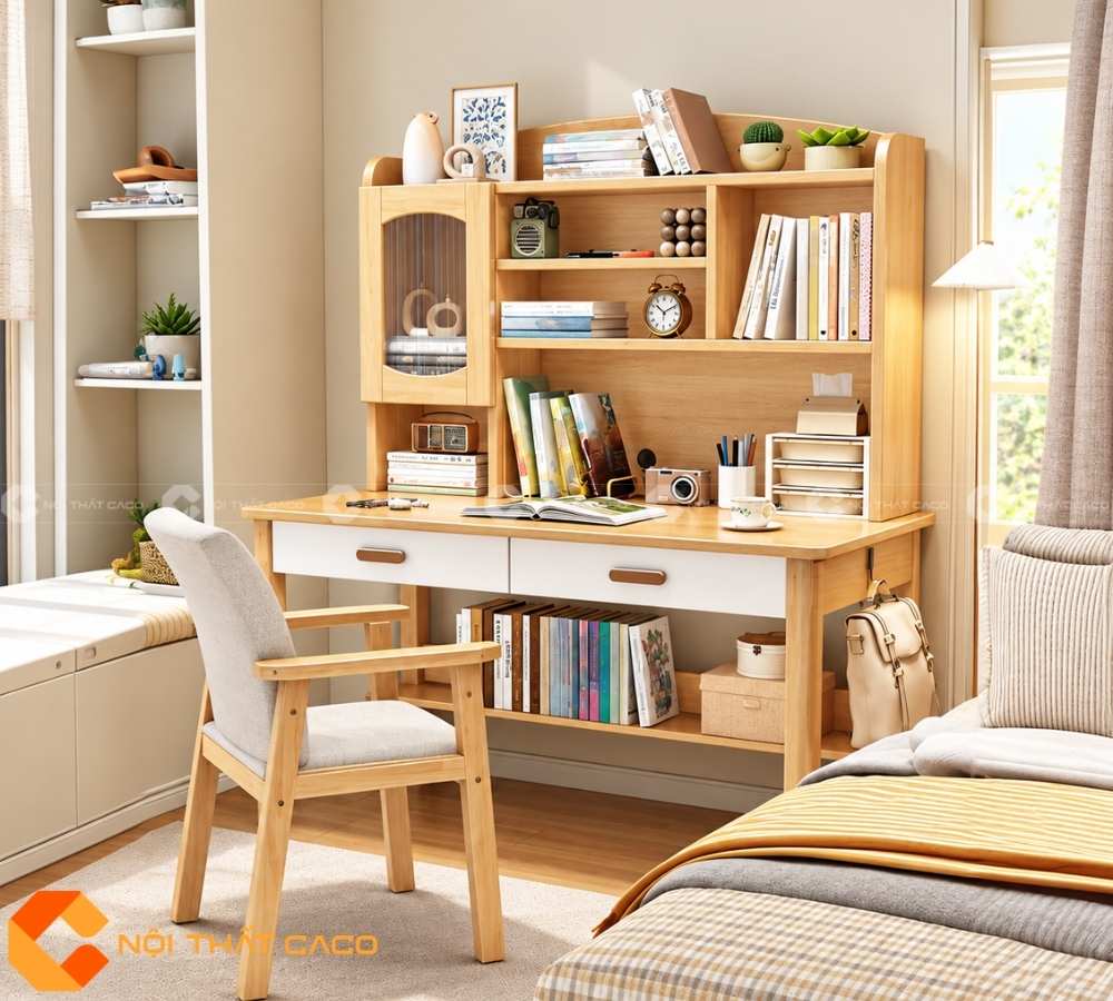 Bàn Học Trẻ Em Gỗ Tự Nhiên BHTE053