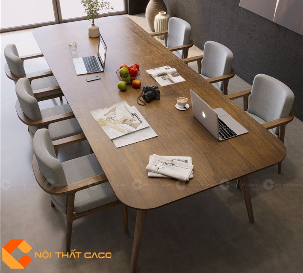 Bàn Họp Gỗ Sồi Tự Nhiên BH01