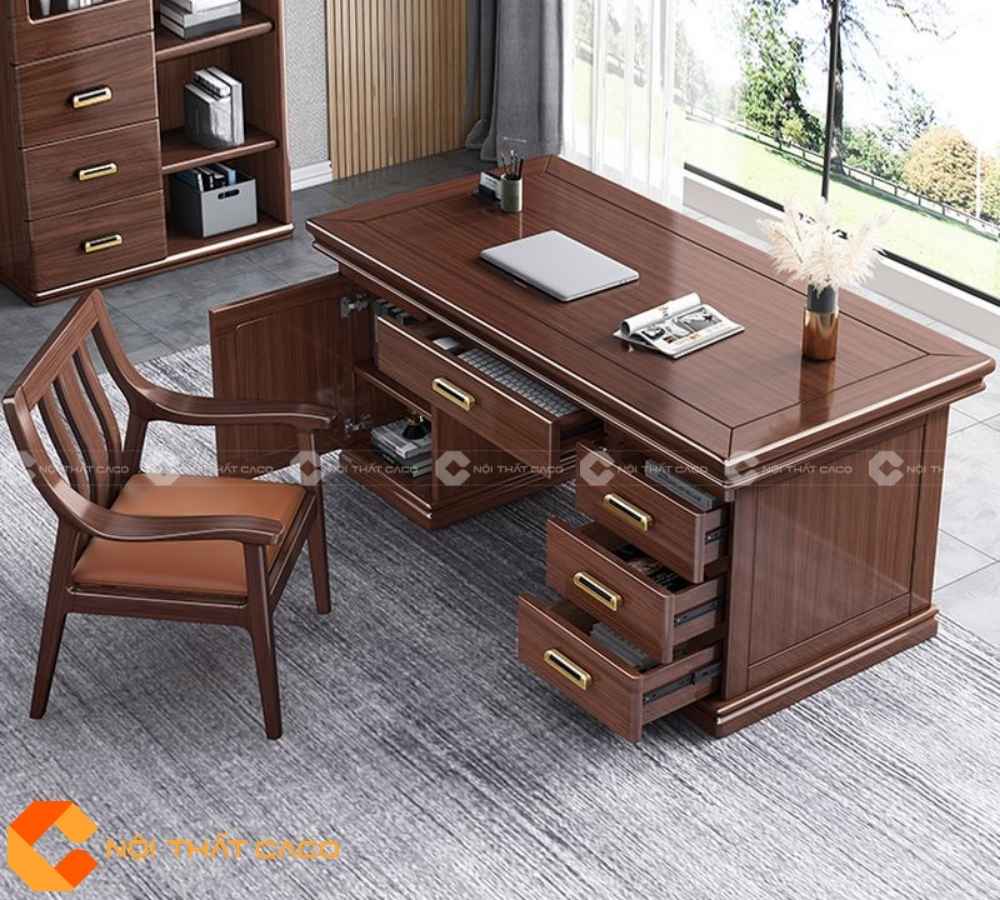 Bàn Làm Việc Giám Đốc Gỗ Tự Nhiên BGD062