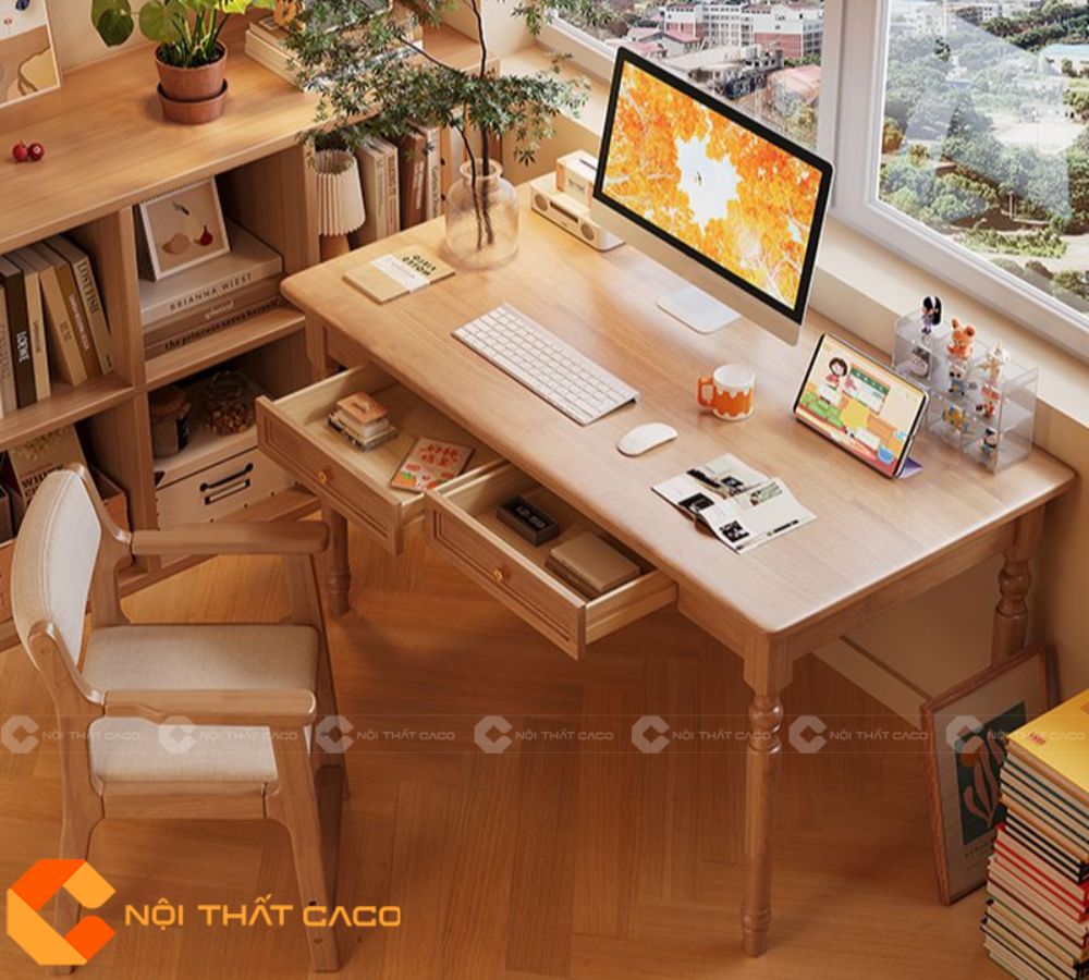 Bàn Làm Việc Gỗ Tự Nhiên BLV028