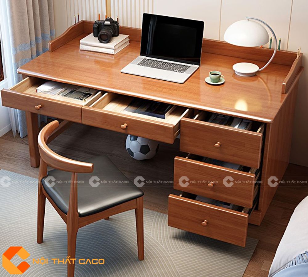 Bàn Làm Việc Tại Nhà Gỗ Tự Nhiên BLV047