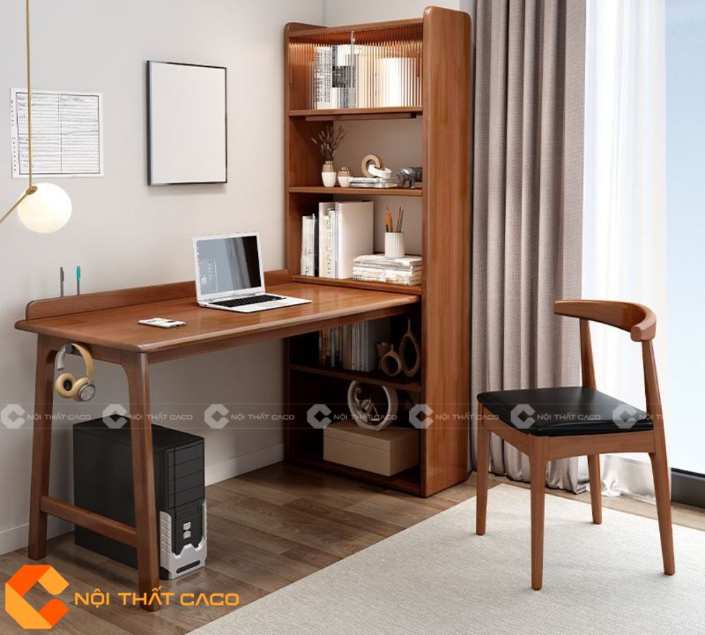 Bàn Làm Việc Tại Nhà Gỗ Tự Nhiên BLV054