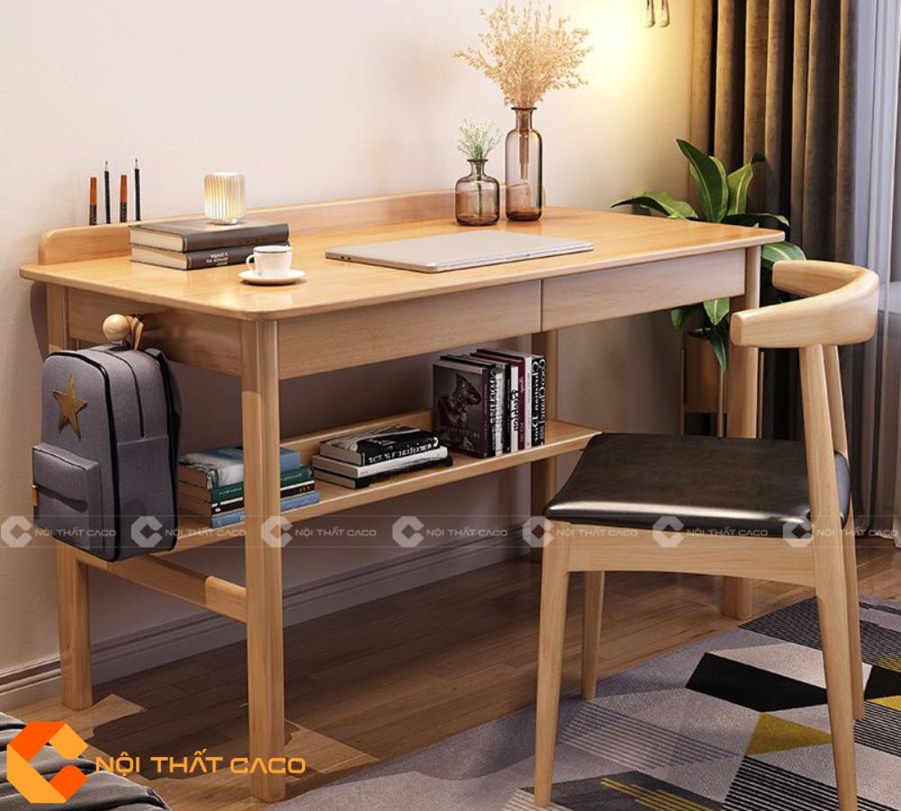 Bàn Làm Việc Tại Nhà Gỗ Tự Nhiên BLV058