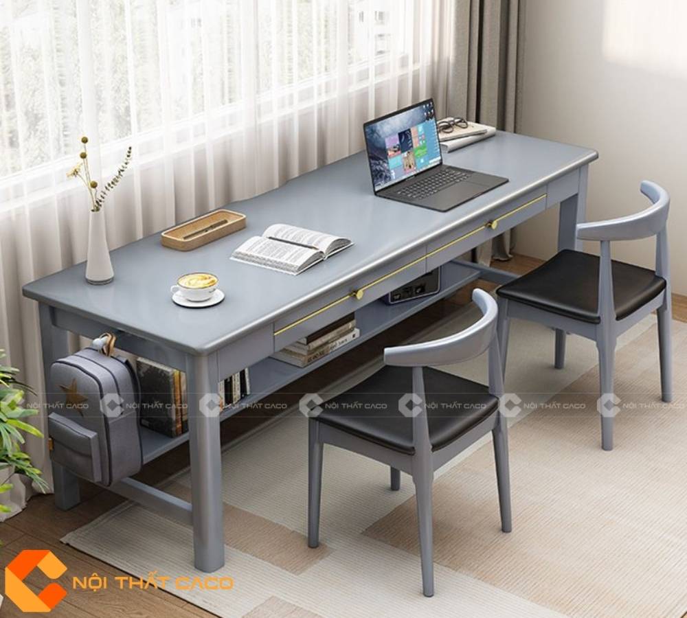Bàn Làm Việc Tại Nhà Gỗ Tự Nhiên BLV060