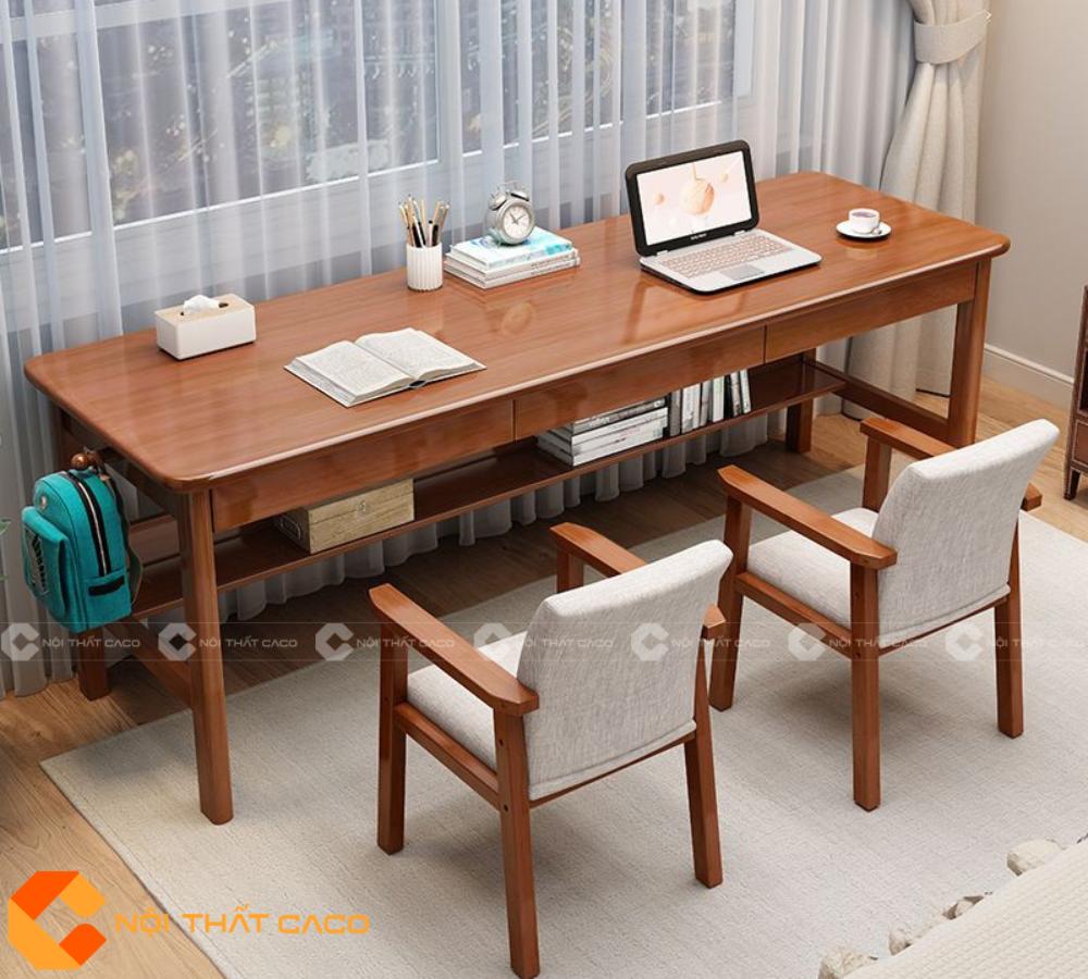Bàn Làm Việc Tại Nhà Gỗ Tự Nhiên BLV061