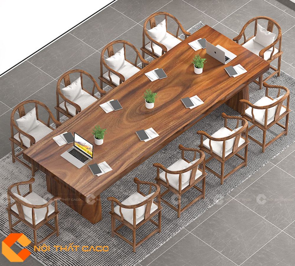 Bàn Phòng Họp Gỗ Tự Nhiên BHTN010