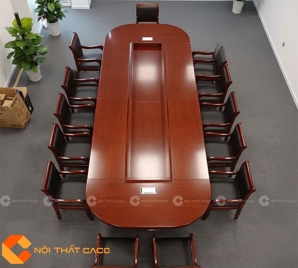 Bàn Phòng Họp Gỗ Tự Nhiên BHTN08