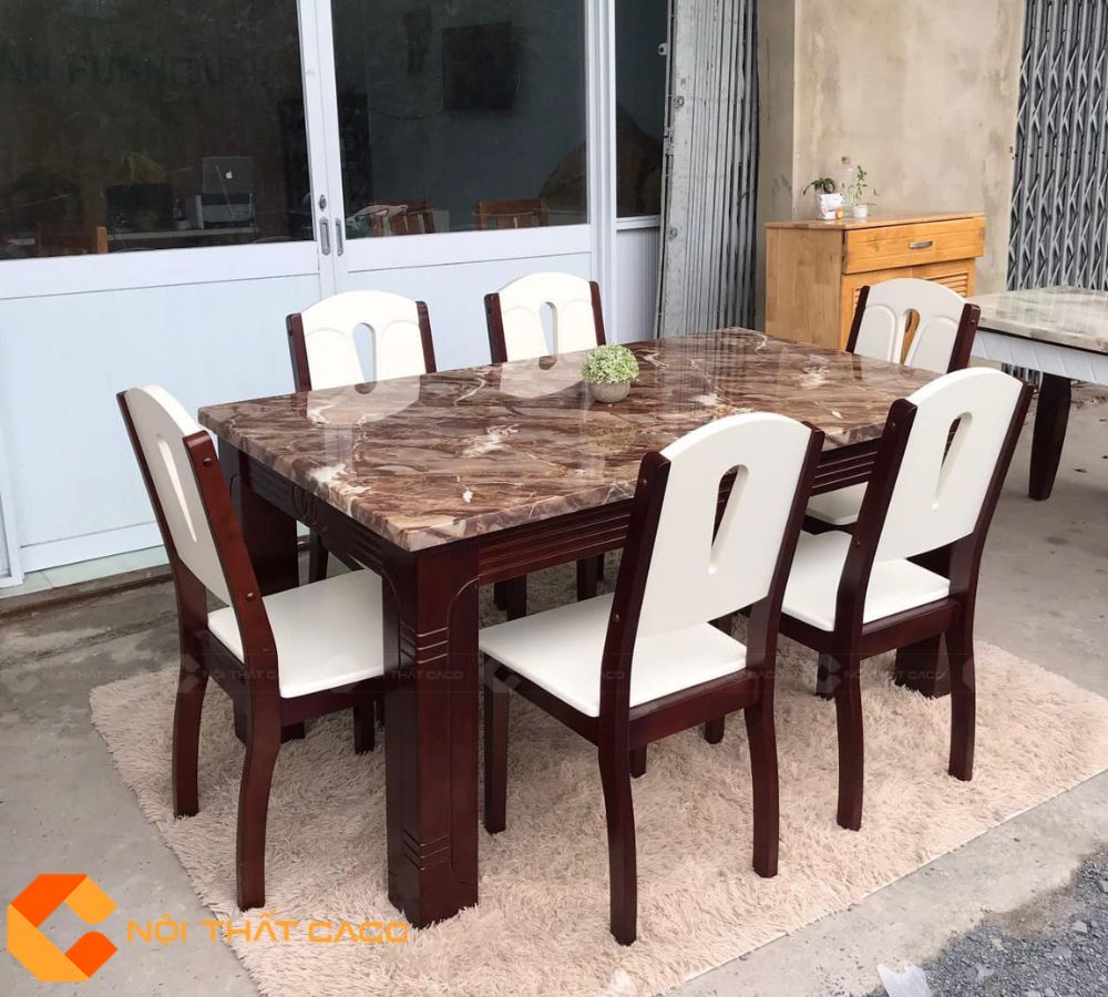 Bộ Bàn Ăn Gỗ Cao Su Tự Nhiên BA067