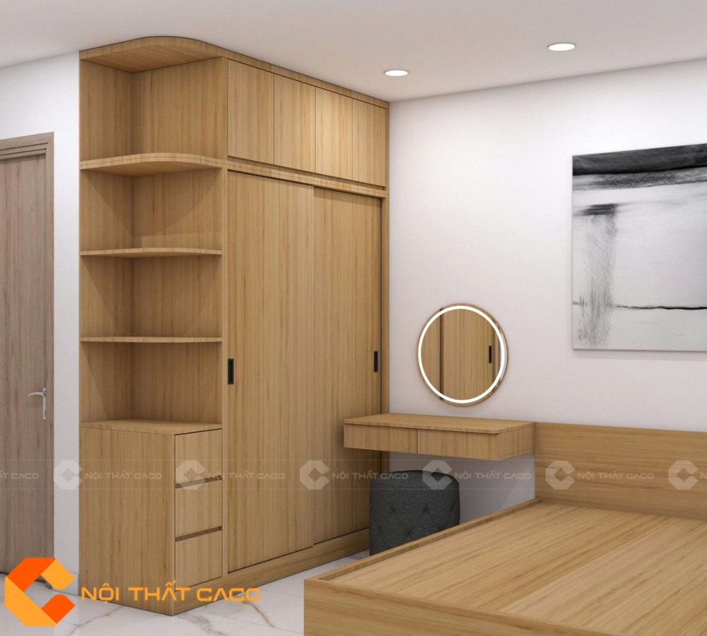 Combo Phòng Ngủ CBPN167 Tone Nâu Gỗ Hiện Đại 