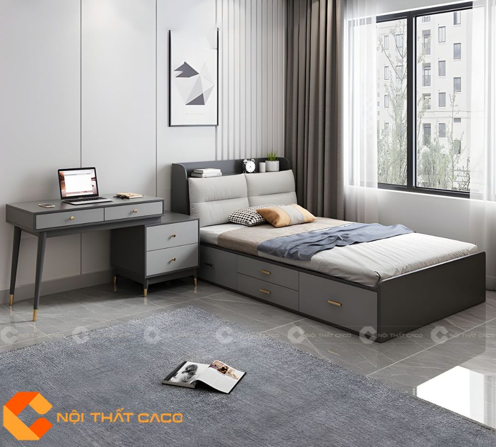 Giường Gỗ Công Nghiệp GN123