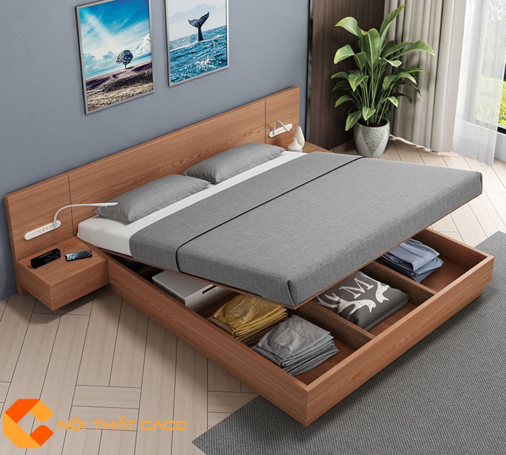 Giường Ngủ Gỗ Công Nghiệp GN092