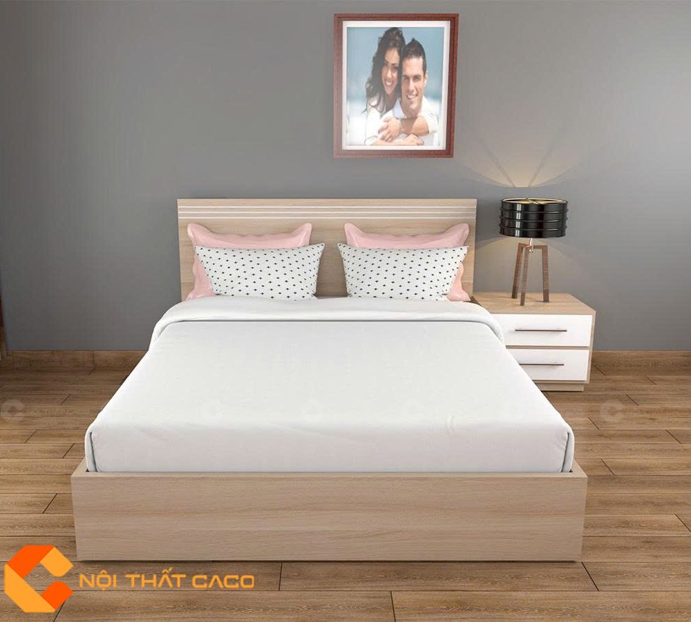 Giường Ngủ Gỗ Công Nghiệp GN091 Hiện Đại 