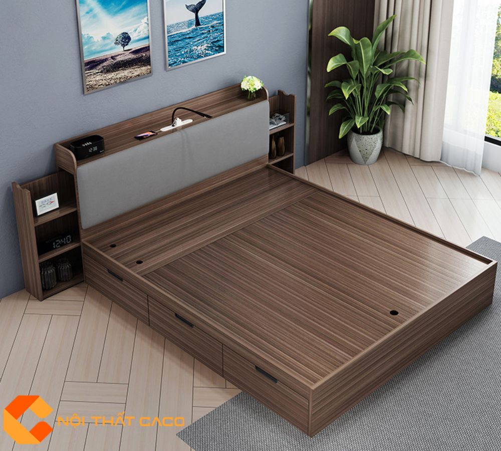 GIƯỜNG NGỦ GỖ CÔNG NGHIỆP GN094