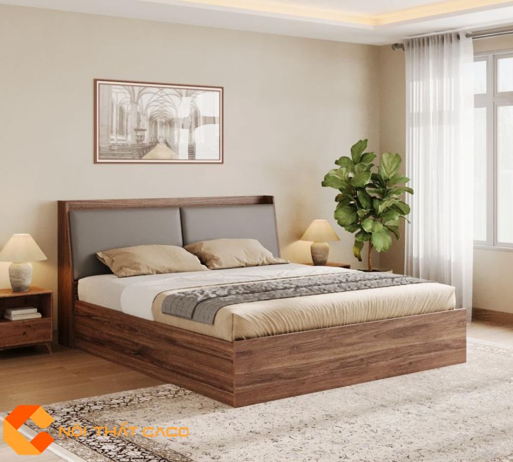 GIƯỜNG NGỦ GỖ CÔNG NGHIỆP GN095