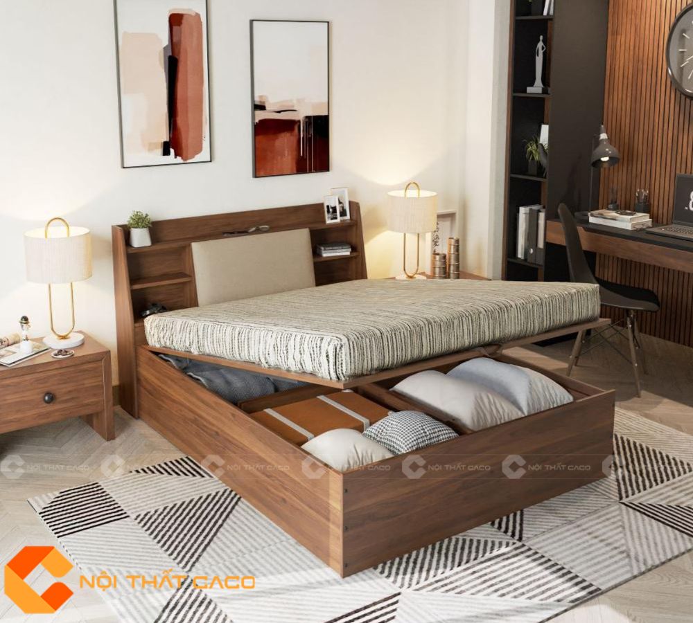 Giường Ngủ Gỗ Công Nghiệp GN096