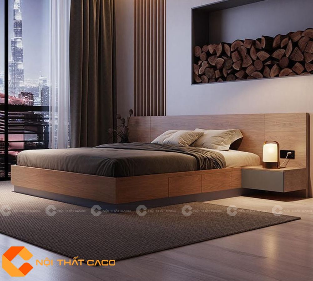 Giường Ngủ Gỗ Công Nghiệp GN124