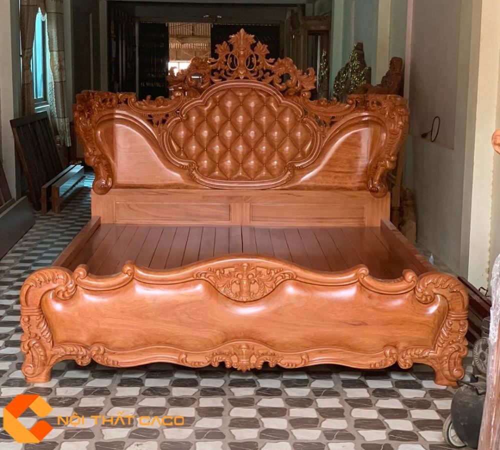 Giường Ngủ Gỗ Tự Nhiên GNTN065 Đẹp Giá Rẻ 