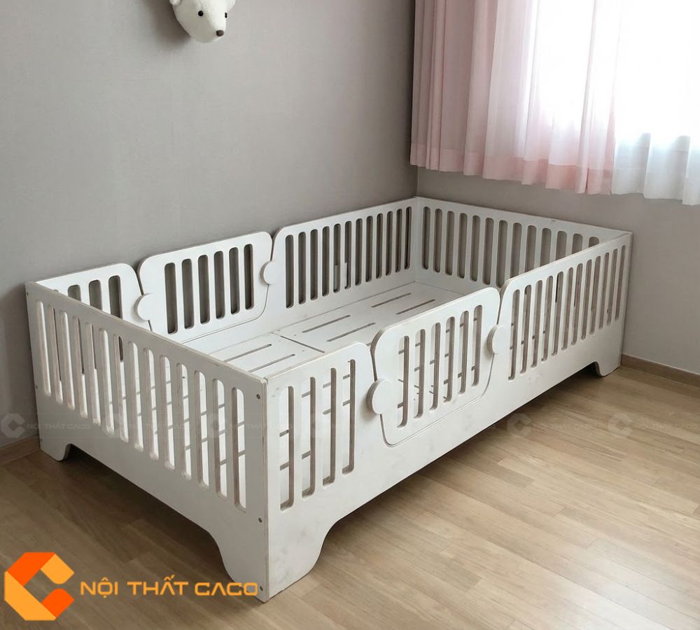 Giường Ngủ Trẻ Em Gỗ Sồi Tự Nhiên GNTE045