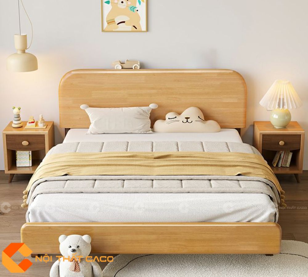 Giường Ngủ Trẻ Em Gỗ Tự Nhiên GNTE042