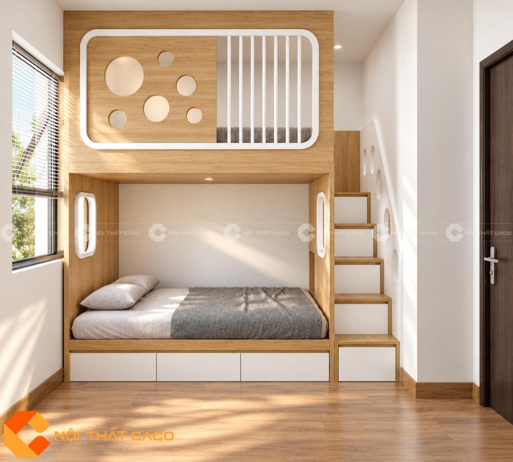 Giường Tầng Gỗ Công Nghiệp GT075