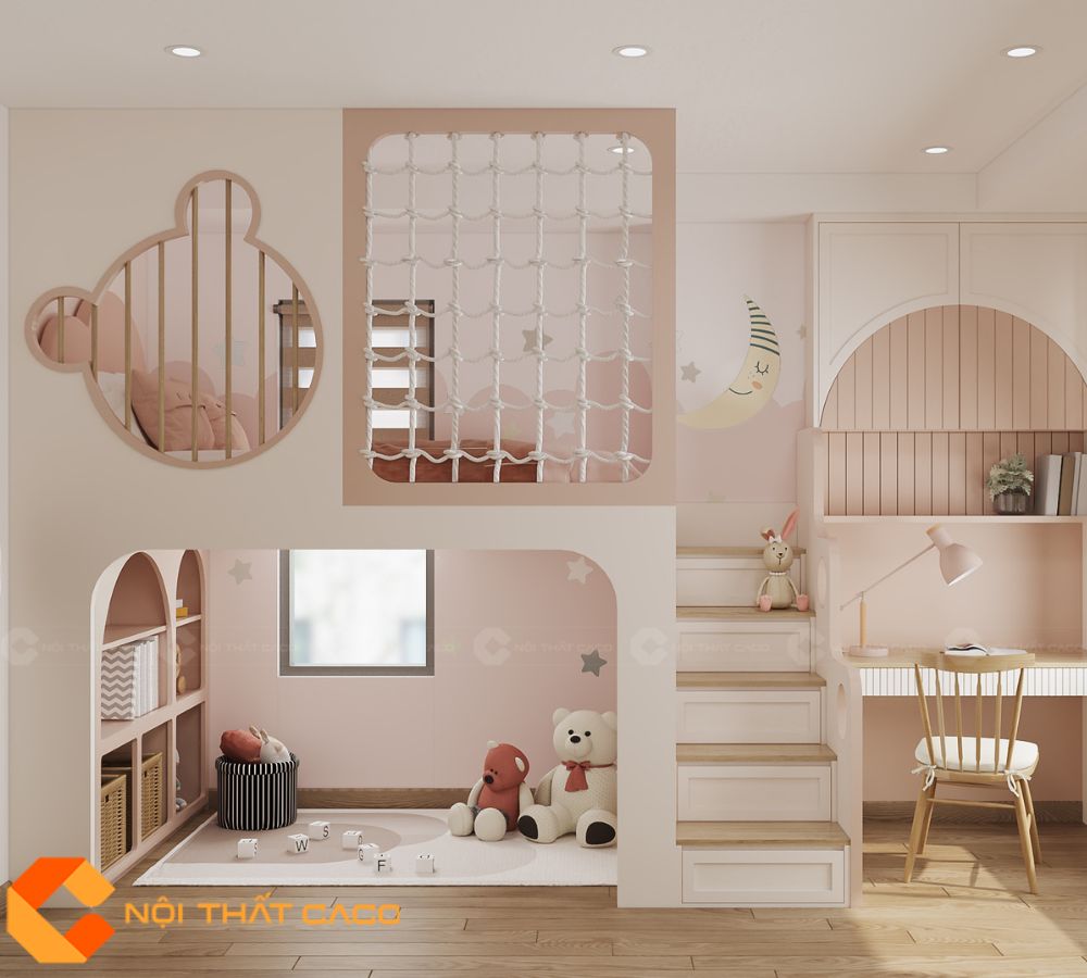 Giường Tầng GT028 Màu Pastel Dễ Thương 