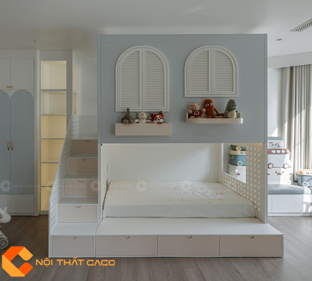 Giường Tầng GT032 Hiện Đại Cho Bé 