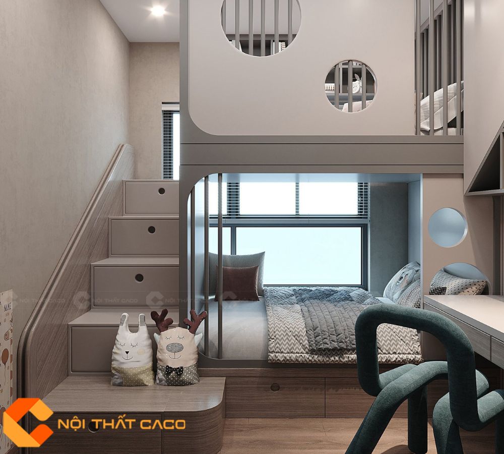 Giường Tầng GT037 Hiện Đại Cho Bé 