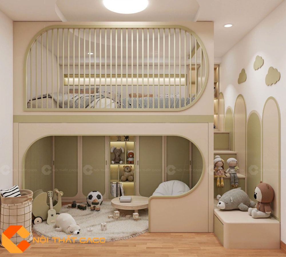 Giường Tầng GT043 Hiện Đại Thông Minh 