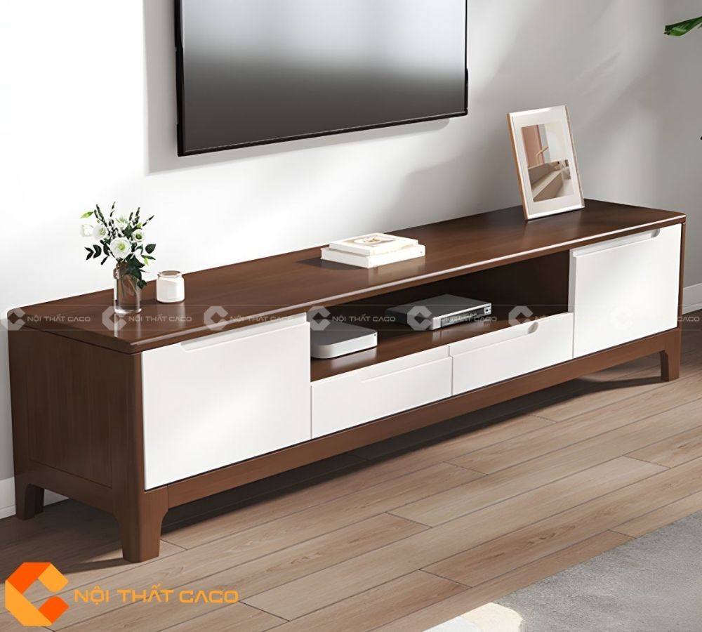 Kệ Tivi Gỗ Tự Nhiên KTV080