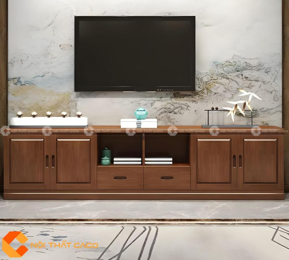 Kệ Tivi Gỗ Tự Nhiên KTV081
