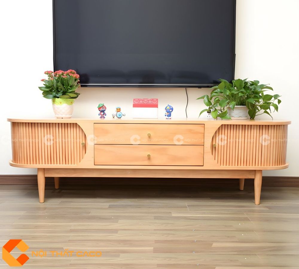 Kệ Tivi Gỗ Tự Nhiên KTV083