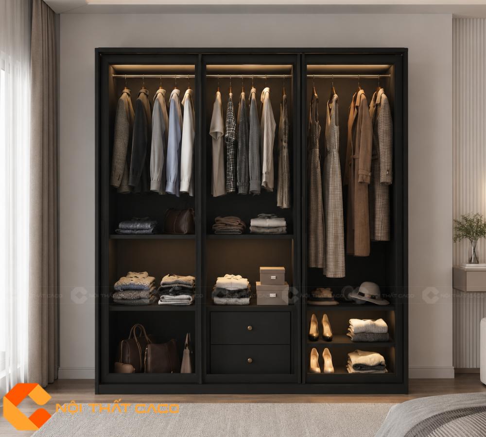 Tủ Quần Áo Cánh Kính TAK093