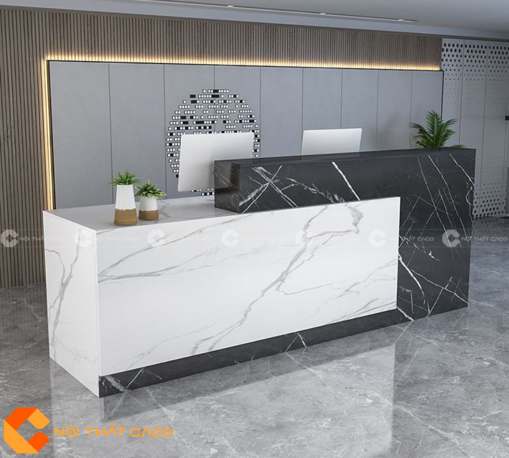 Quầy Lễ Tân Gỗ Công Nghiệp QLT020