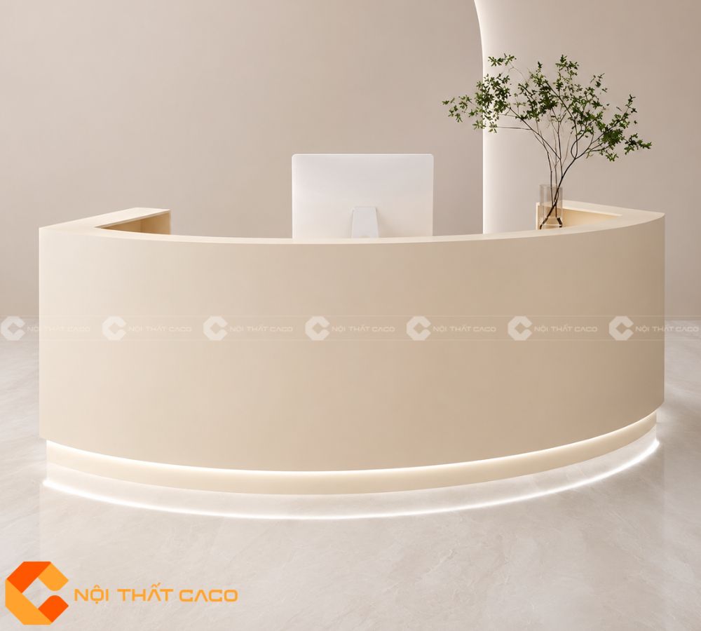 Quầy Lễ Tân Gỗ Công Nghiệp QLT024