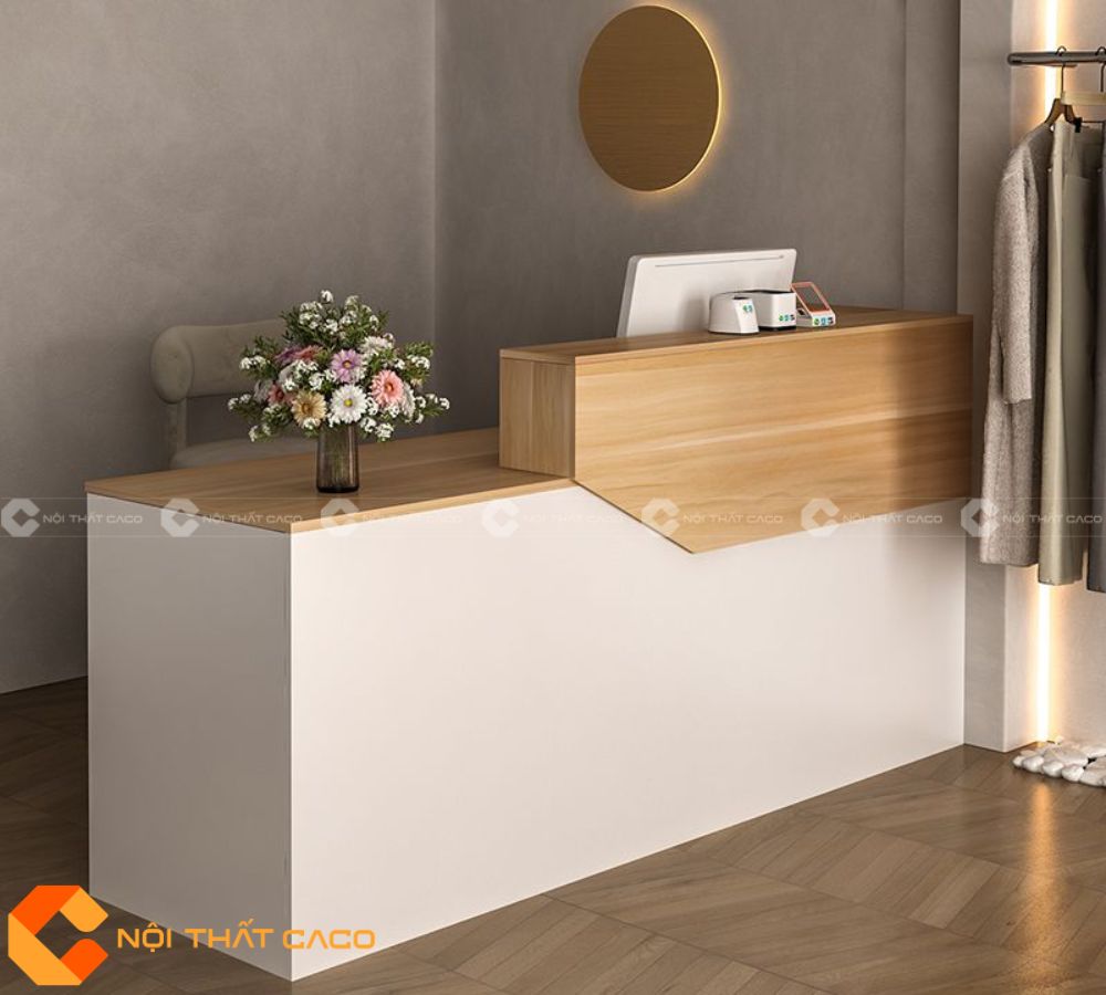 Quầy Lễ Tân Gỗ Công Nghiệp QLT029