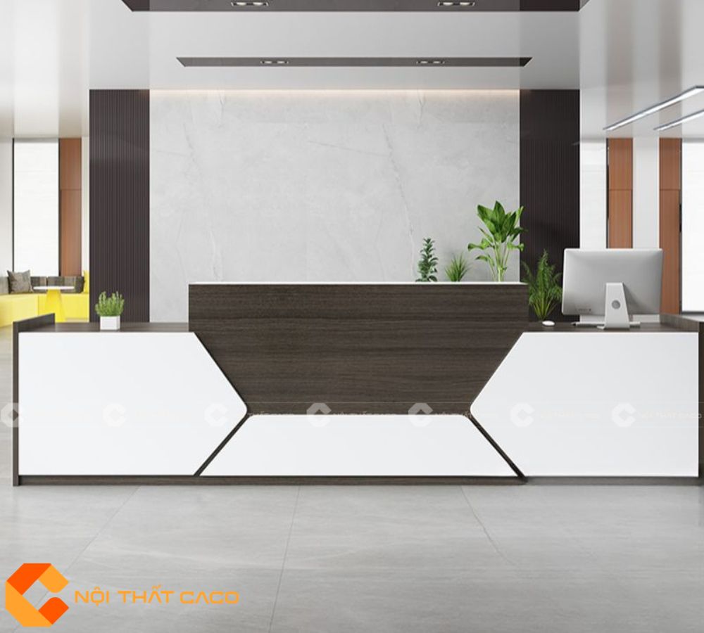 Quầy Lễ Tân Gỗ Công Nghiệp QLT041