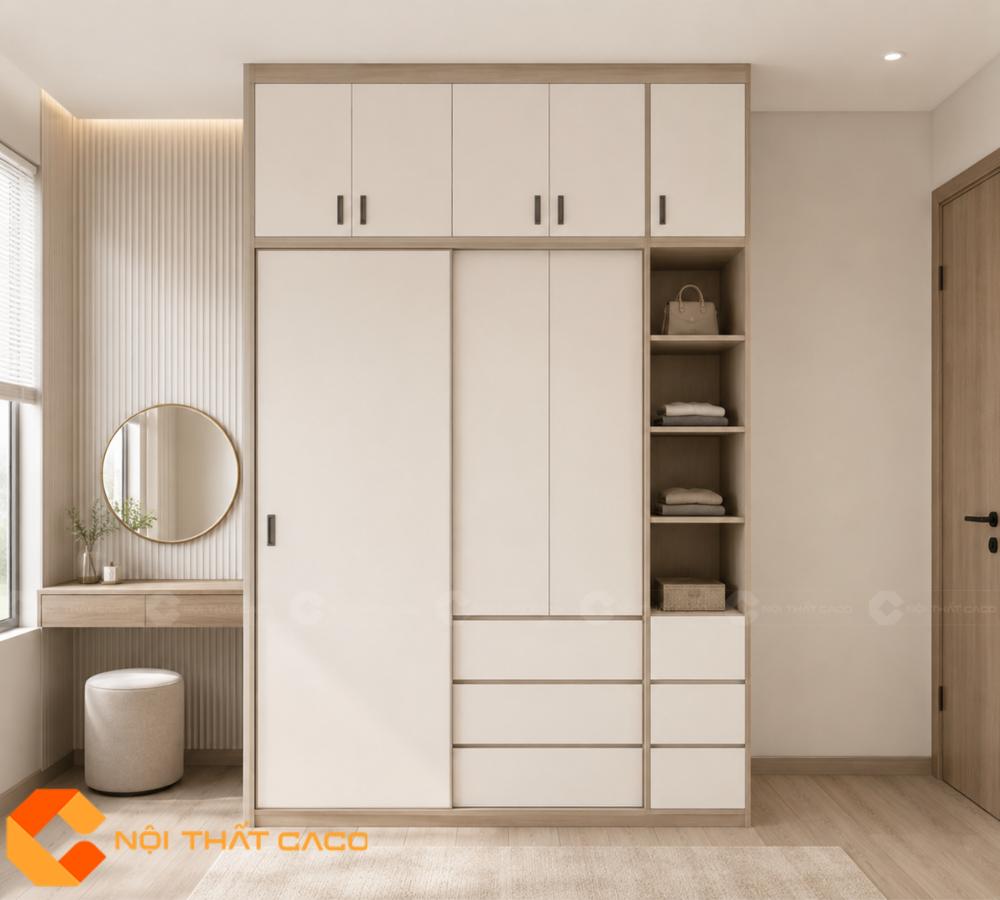 Tủ Quần Áo Gỗ Công Nghiệp TAM097