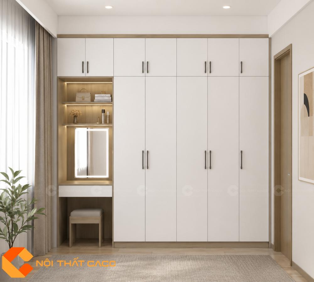 Tủ Quần Áo Gỗ Công Nghiệp TAM098