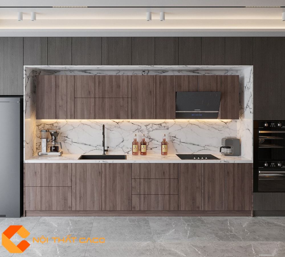 Tủ Bếp Gỗ Công Nghiệp TBM103