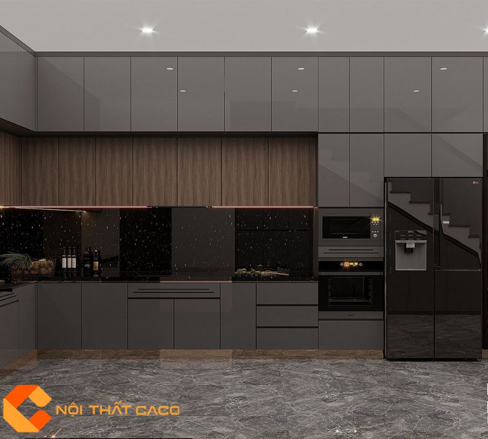 Tủ Bếp Gỗ Công Nghiệp TBM106