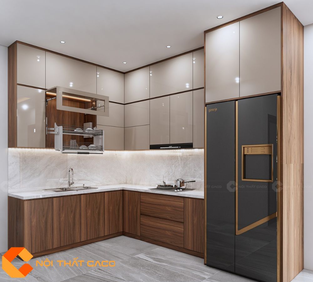 Tủ Bếp Gỗ Công Nghiệp TBM109