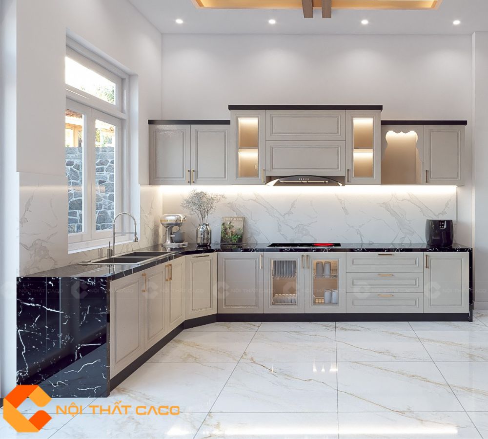 Tủ Bếp Gỗ Công Nghiệp TBM110