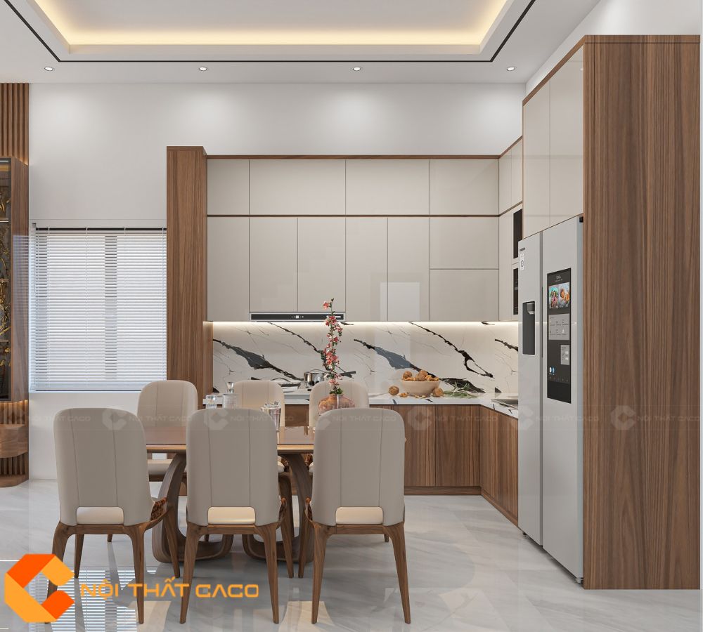 Tủ Bếp Gỗ Công Nghiệp TBM114