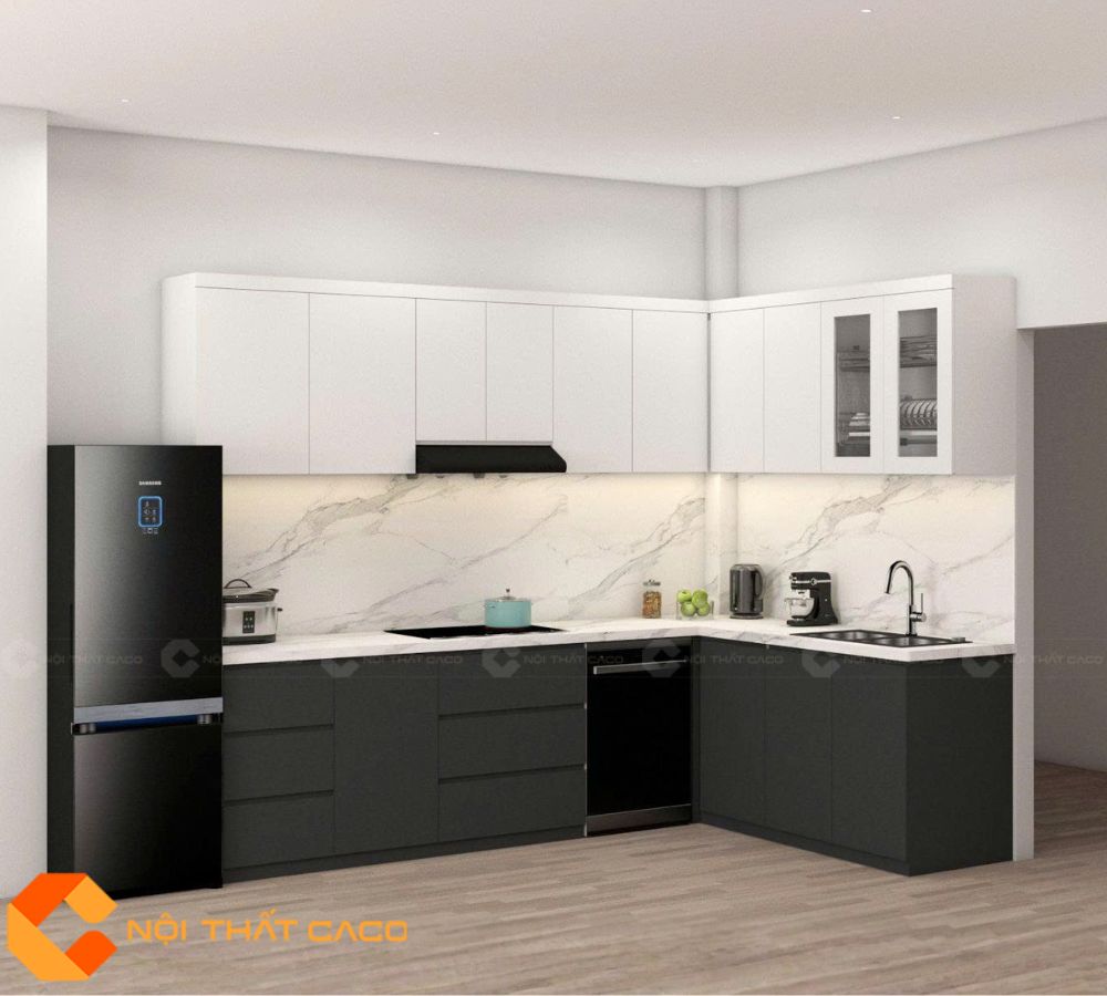 Tủ Bếp Gỗ Công Nghiệp TBM115