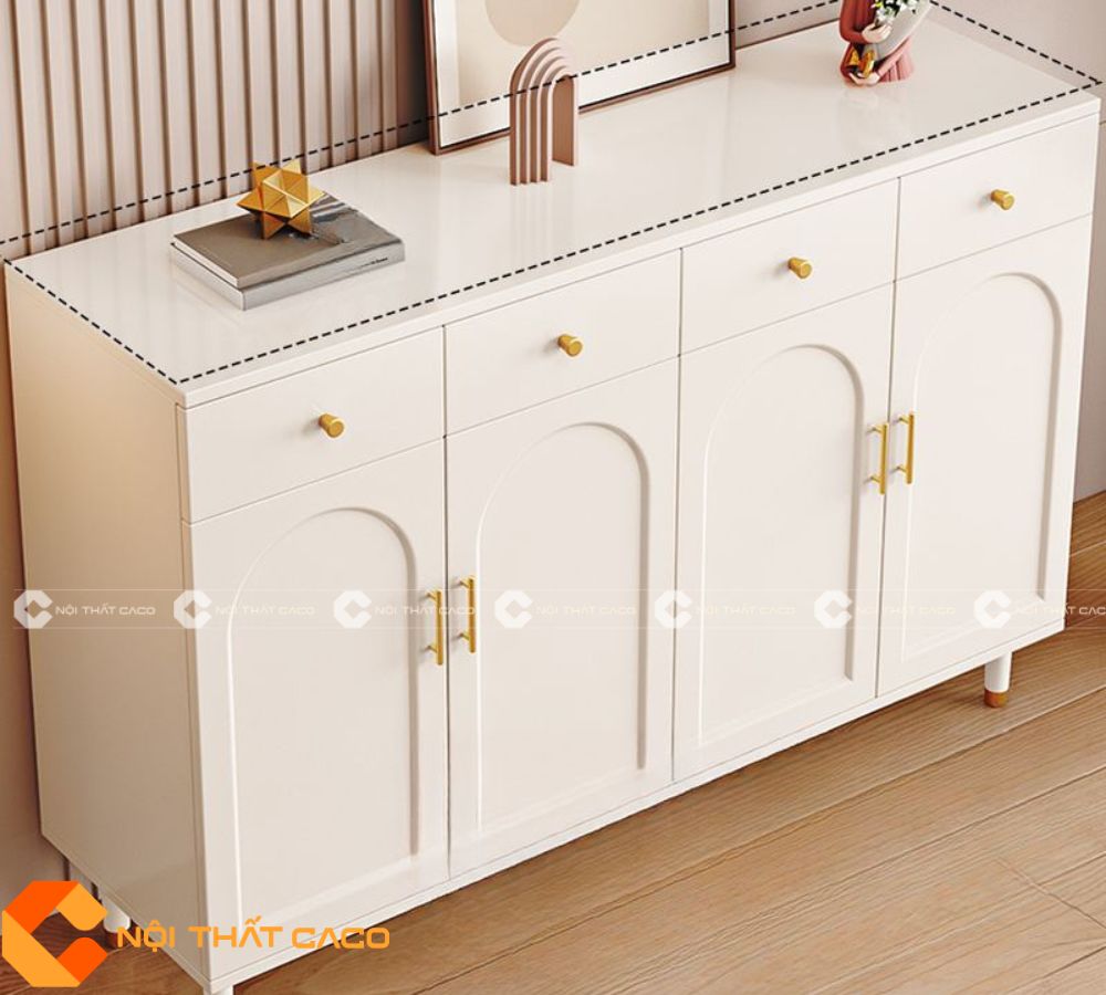 Tủ Giày Dép Gỗ MDF Hiện Đại Pha Một Chút Cổ Điển - TG051