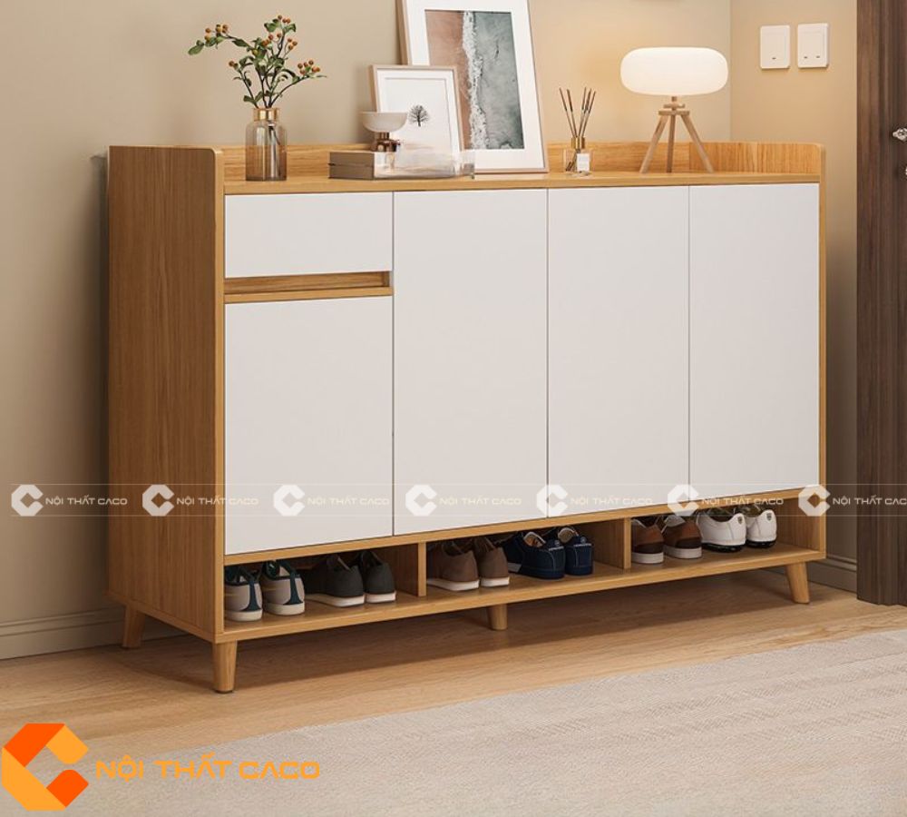 Tủ Giày Dép Gỗ MDF Phủ Sơn Cao Cấp Và Trẻ Trung - TG054