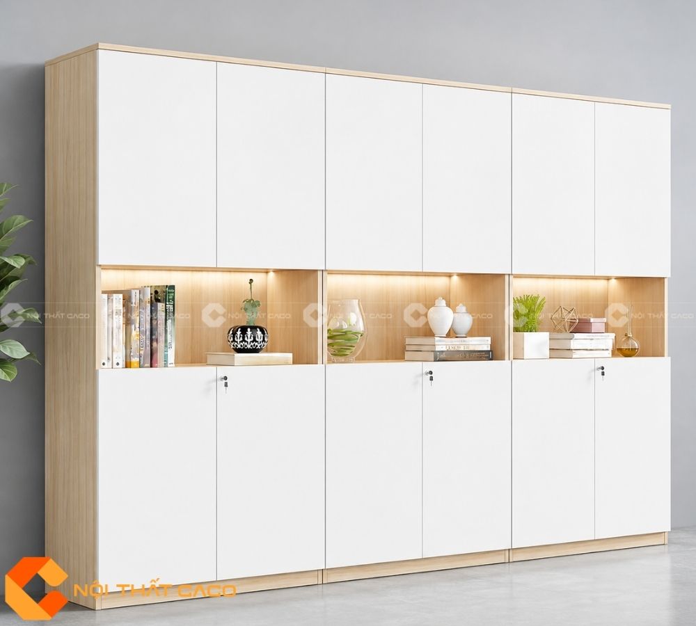 Tủ Hồ Sơ Gỗ Công Nghiệp THS044