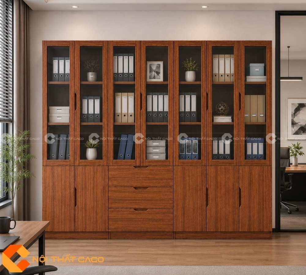 Tủ Hồ Sơ Gỗ Tự Nhiên THS047