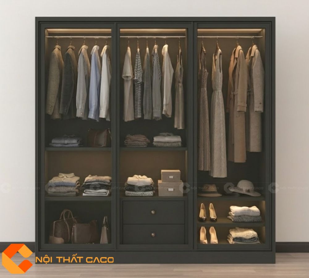 Tủ Quần Áo Cánh Kính TAK093