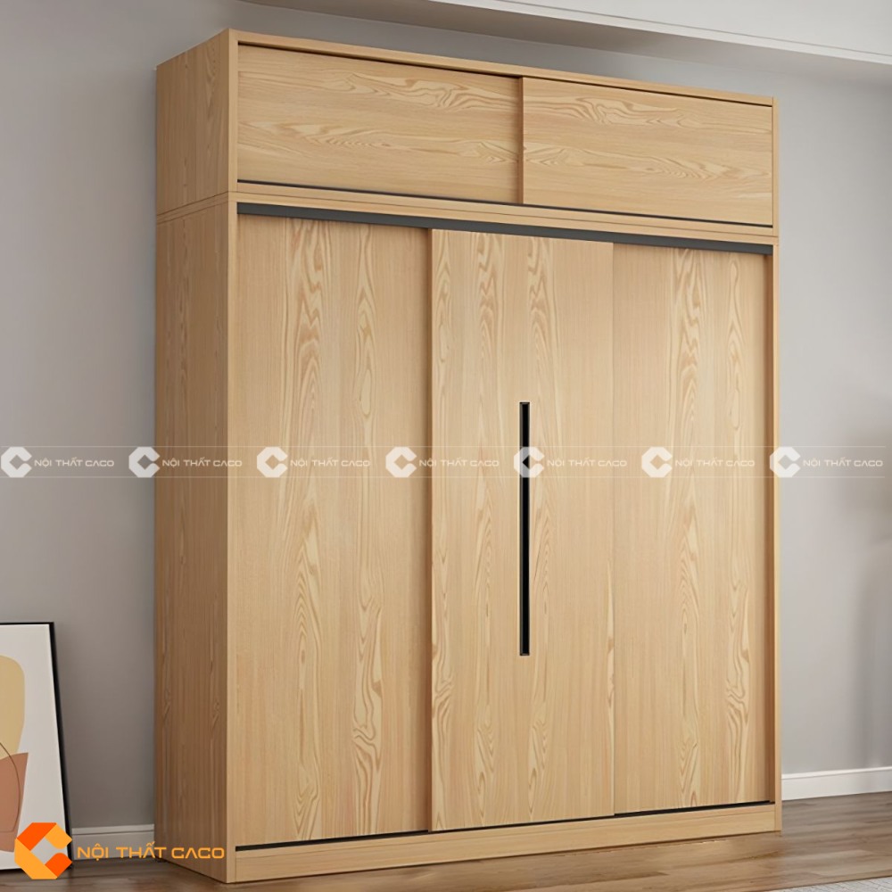 Tủ Quần Áo Cửa Lùa Gỗ MDF Tone Màu Trang Nhã Tinh Tế - TAL088